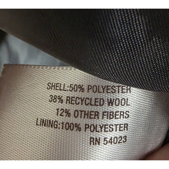 Old Navy Plaid Wool Blend Peacoat Size XXL  Lined Double Breasted Red Blue - Picture 3 of 11